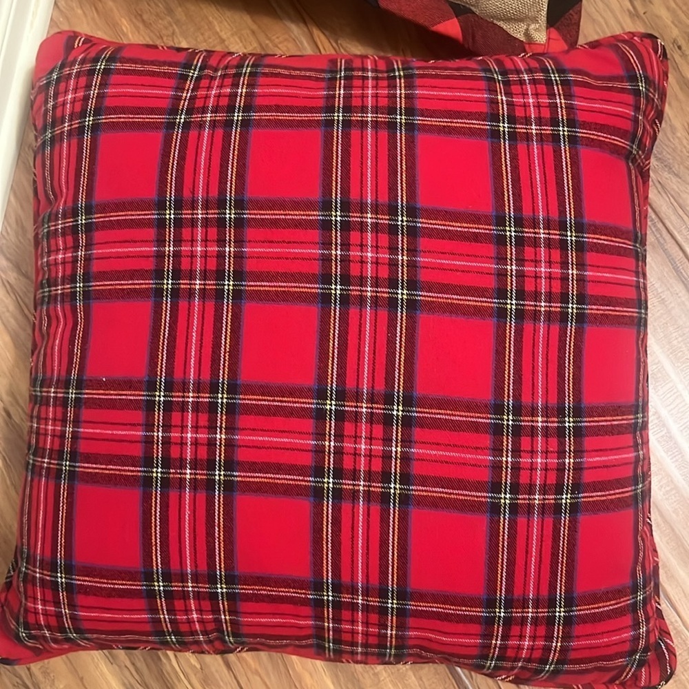 Plaid Throw Pillows 2 -Pier 1 & Stratford Home - Picture 5 of 6
